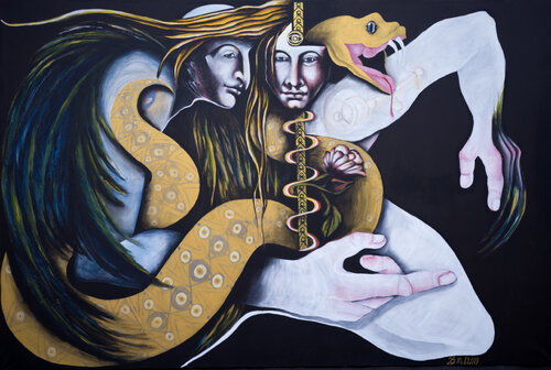 Story of humankind di Jolana Soukupová, Pittura in vendita su Singulart