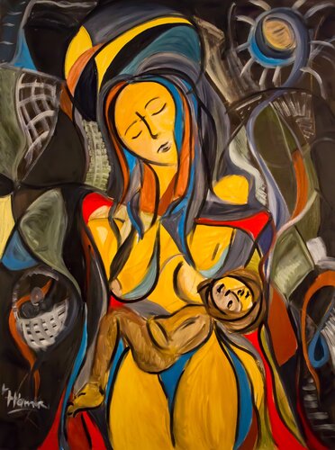 Picasso Madonna by Laszlo Hamori, Painting for Sale on Singulart