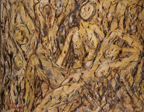 Women in the garden by Laszlo Hamori, Painting for Sale on Singulart