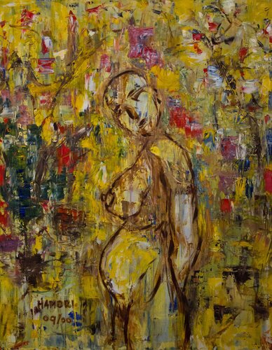Pregnant woman by Laszlo Hamori, Painting for Sale on Singulart