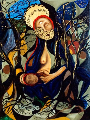 Madonna of the east von Laszlo Hamori, Malerei kaufen auf Singulart