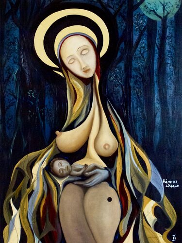 Madonna of the night von Laszlo Hamori, Malerei kaufen auf Singulart