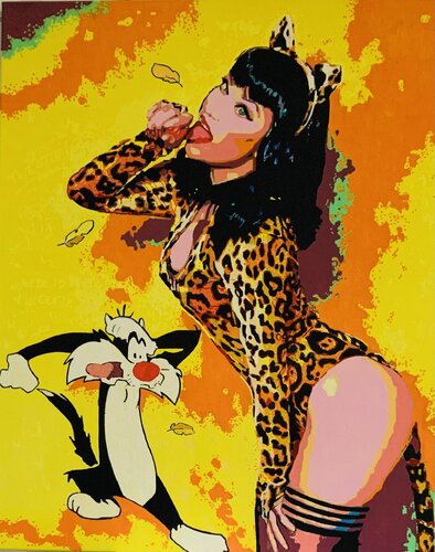 Missing Tweetie… van Ludo Knaepkens, Schilderij te koop op Singulart