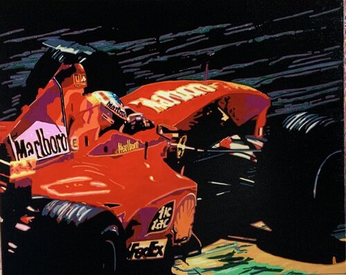 Ferrari F1 - Schumacher di Ludo Knaepkens, Pittura in vendita su Singulart