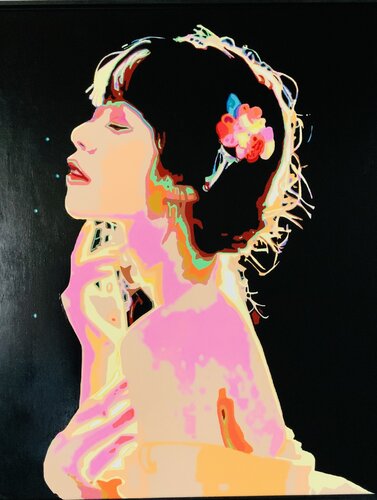 “Little China Girl” (Hommage David Bowie) von Ludo Knaepkens, Malerei kaufen auf Singulart