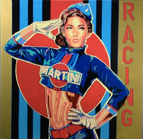 Martini Racing Pinup di Ludo Knaepkens, Pittura in vendita su Singulart