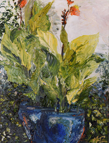 Spirted Canna by Morgan Dreese, 油畫 for Sale on Singulart