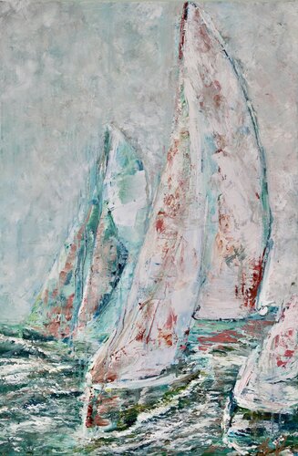 Fleet Racing di Morgan Dreese, Pittura in vendita su Singulart
