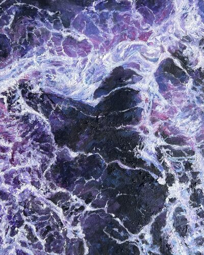 Salty Amethyst van Morgan Dreese, Schilderij te koop op Singulart