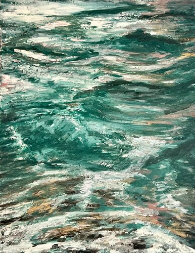Aquamarine Kiss by Morgan Dreese, 油畫 for Sale on Singulart