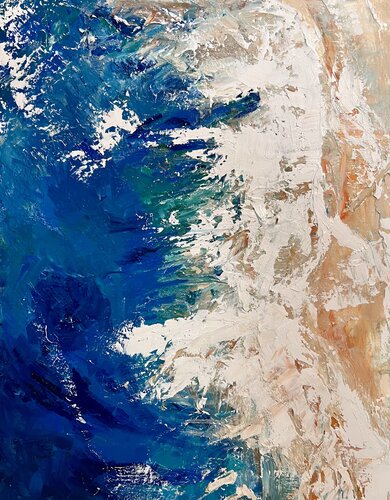 acqua blu dall'alto van Morgan Dreese, Schilderij te koop op Singulart