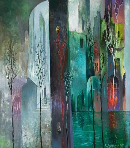 Urban mood di Andranik Shahjanyan, Pittura in vendita su Singulart