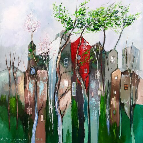 Houses di Andranik Shahjanyan, Pittura in vendita su Singulart