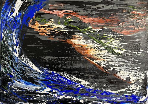 Blue Wave van Arturas Lapajevas, Schilderij te koop op Singulart
