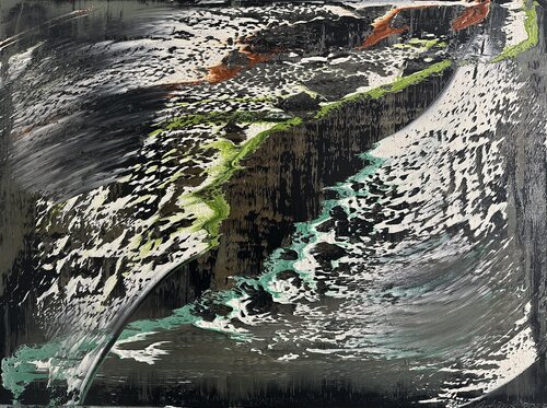 Snow Waves van Arturas Lapajevas, Schilderij te koop op Singulart