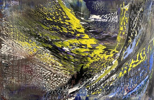 Yellow Waves van Arturas Lapajevas, Schilderij te koop op Singulart