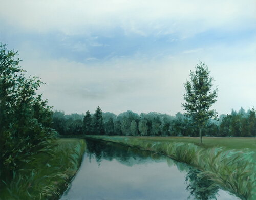 Flusslandschaft 3 von Leni Winkelmann, Malerei kaufen auf Singulart