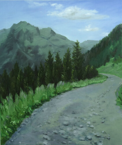 Berglandschaft 14 van Leni Winkelmann, Schilderij te koop op Singulart