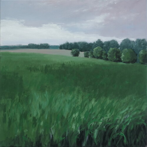 Grünes Land 12 by Leni Winkelmann, 油畫 for Sale on Singulart