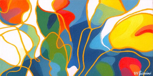 Jazz style flowers #7 von Valentyna Kniazieva, Malerei kaufen auf Singulart