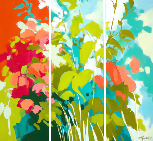 The rays touch the leaves #4 van Valentyna Kniazieva, Schilderij te koop op Singulart