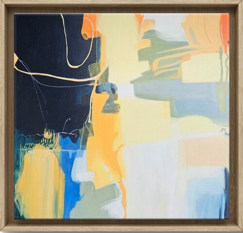 Yellow beat #4 van Valentyna Kniazieva, Schilderij te koop op Singulart
