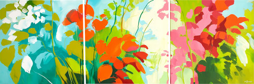 The rays touch the leaves #5 di Valentyna Kniazieva, Pittura in vendita su Singulart