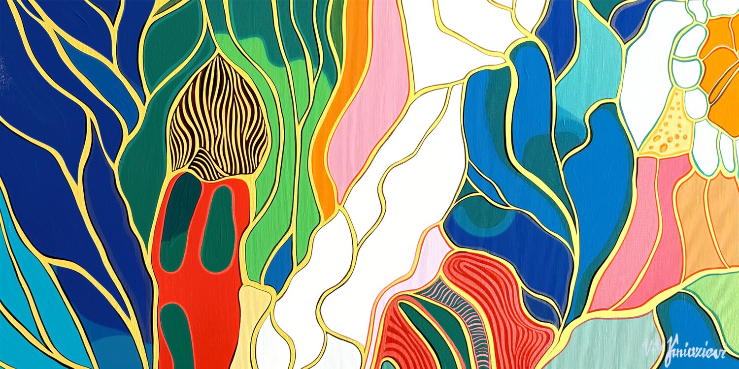 Jazz style flowers #5 Valentyna Kniazieva