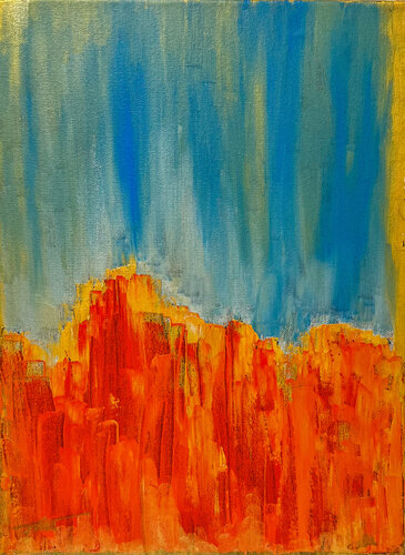 Mountains: Morning Serenity by Maksim Gorshkov, Painting for Sale on Singulart