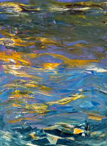 Evening sky, Mountains. von Maksim Gorshkov, Malerei kaufen auf Singulart