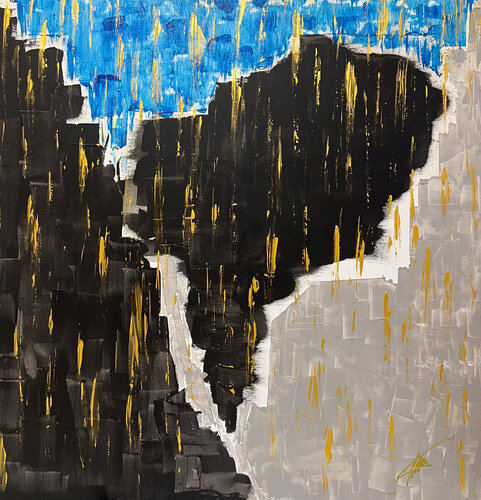 Rocks, Sky and drops of Gold Maksim Gorshkov