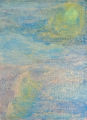 Childhood Memories: The Radiant Summer Sky van Maksim Gorshkov, Schilderij te koop op Singulart
