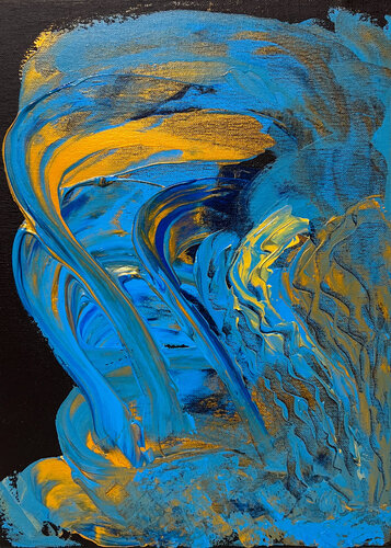 The reeds rustled, the trees bent,… by Maksim Gorshkov, Painting for Sale on Singulart