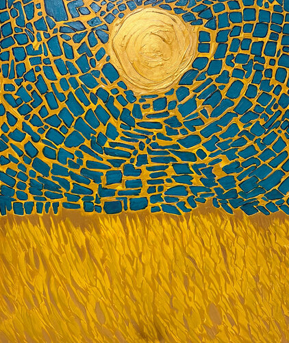 Wheat field, noon di Maksim Gorshkov, Pittura in vendita su Singulart