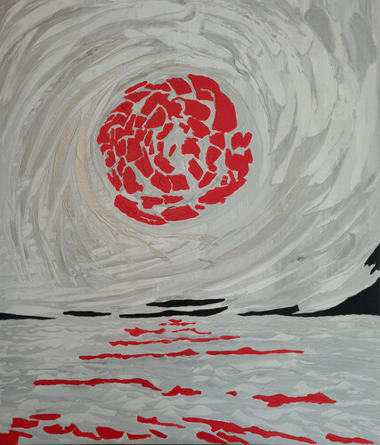 Rise of Red Sun di Maksim Gorshkov, Pittura in vendita su Singulart