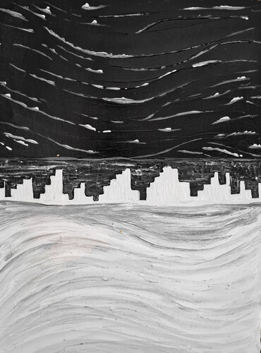 Abandoned city (Gaza) van Maksim Gorshkov, Schilderij te koop op Singulart