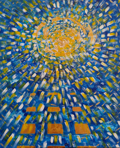 Path in the sky de Maksim Gorshkov, Pintura a la venta en Singulart