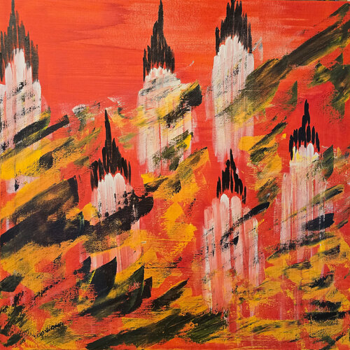 Burning Spires van Maksim Gorshkov, Schilderij te koop op Singulart