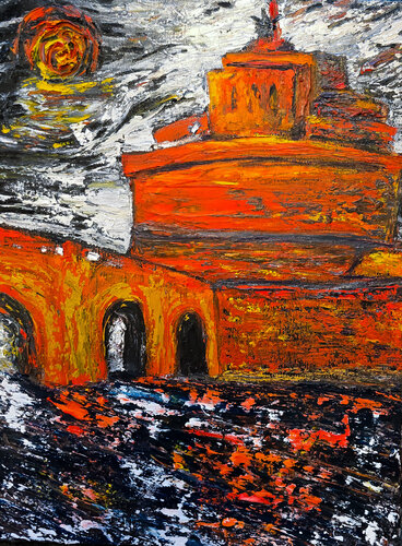 inferno over Tiber di Maksim Gorshkov, Pittura in vendita su Singulart
