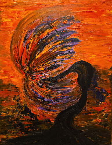 The Bloom of Death van Maksim Gorshkov, Schilderij te koop op Singulart