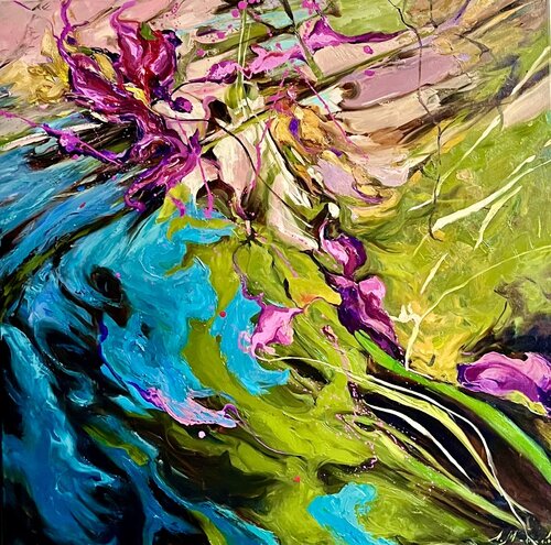 BLOSSOMS IN MOTION van Elena Agraphiotis, Schilderij te koop op Singulart