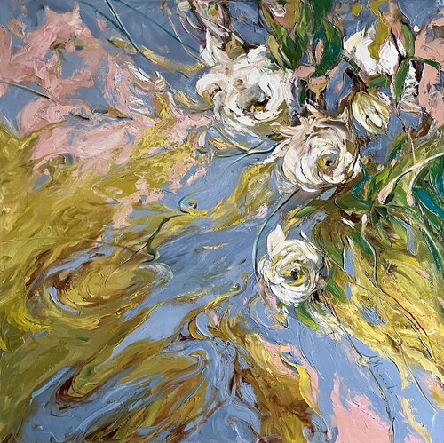 WHISPERING BLOOMS di Elena Agraphiotis, Pittura in vendita su Singulart