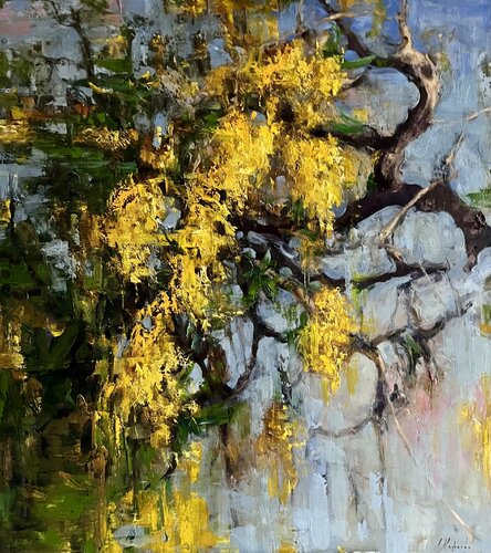 MIMOSAS by Elena Agraphiotis, 회화 for Sale on Singulart