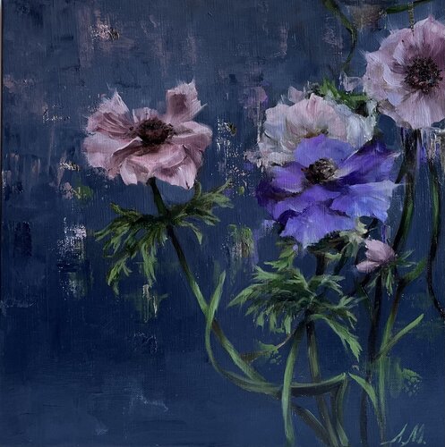 MISTY ANEMONES di Elena Agraphiotis, Pittura in vendita su Singulart