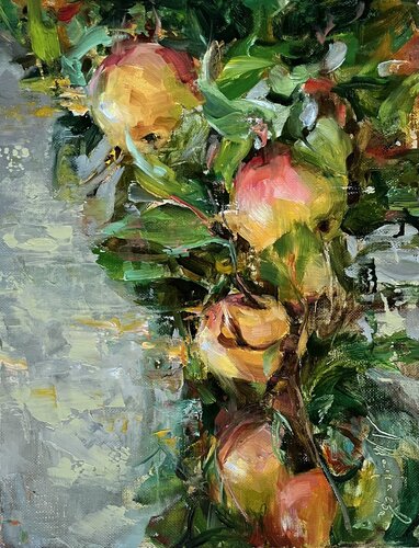 SWEET APPLES - DELIGHTFUL PROVENCE van Elena Agraphiotis, Schilderij te koop op Singulart