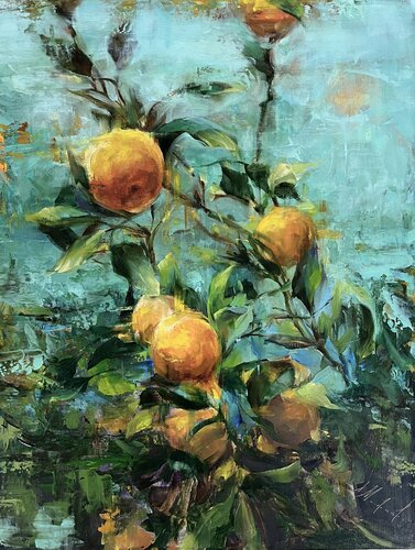 ORANGES -DELIGHTFUL PROVENCE van Elena Agraphiotis, Schilderij te koop op Singulart