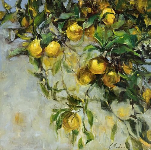 LEMONS - DELIGHTFUL PROVENCE van Elena Agraphiotis, Schilderij te koop op Singulart