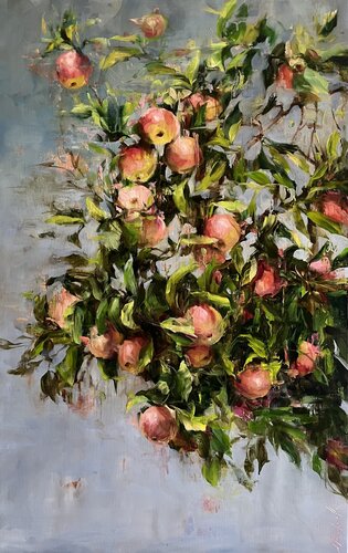 ABUNDANCE - APPLES by Elena Agraphiotis, Painting for Sale on Singulart