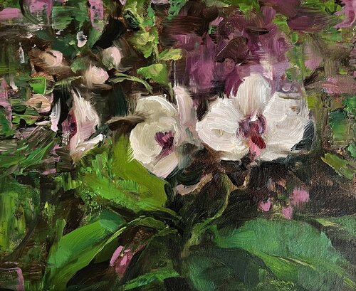 SMALL ORCHID by Elena Agraphiotis, Painting for Sale on Singulart