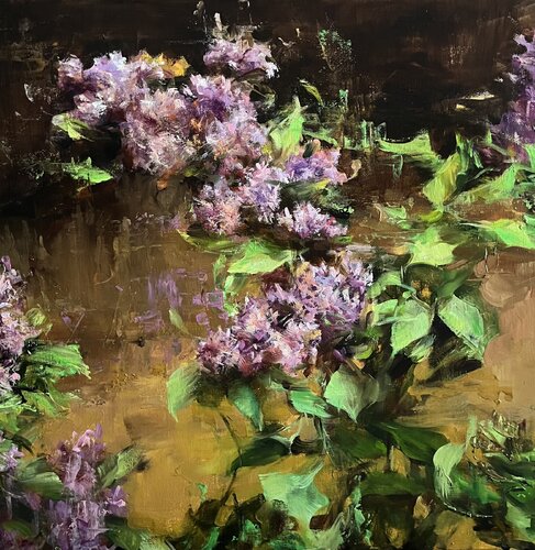 LILAC BRANCH von Elena Agraphiotis, Malerei kaufen auf Singulart